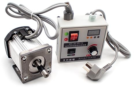 Toplionace 800W Bürstenloser Gleichstrom Servomotor Satz mit Controller | und Halterung für Holzbearbeitung Drehmaschine, Bandperlenmaschine, Geschwindigkeit Einstellbar