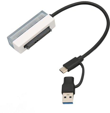 Bewinner Cable SATA a USB C, Cable Adaptador USB a SATA de Transmisión de 6 GBps, Cable Adaptador SSD de Disco Duro Tipo C USB2.0 de 3,0 a 2,5 Pulgadas, Cable Adaptador de Disco Duro SATA