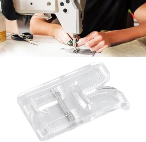 Prensatelas Maquina Coser El Prensatelas Transparente de 7 Mm Evita Que Se Salten Puntadas, El Pie para Máquina de Coser con Puntadas Curvas, Ideal para Costuras Estrechas y Pespuntes