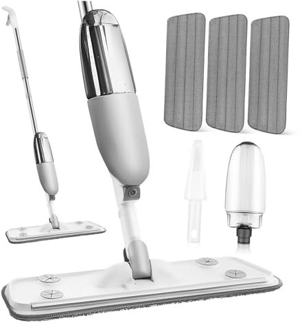 Hoement Trapeador Aerosol De Microfibra Trapeador para Pisos con Pulverizador De Agua para Limpieza De Pisos