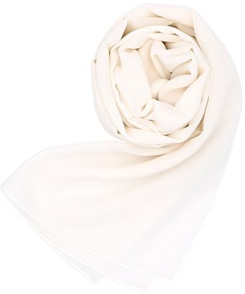 MAPIMANIA - Festliche Stola für Abendkleid Creme Made in Italy 200x80, Chiffon Bolero Damen festlich, Sommerschal für Hochzeit, Schal Sommer