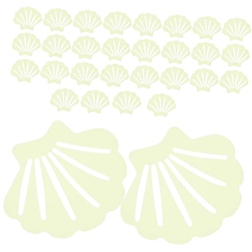 TOPBATHY Muschelförmige Anti Rutsch Aufkleber Aus Langlebigem Gummi Selbstklebend Für Badewanne Und Dusche rutschfeste Bade Und Treppenpads 30 Stück Praktisches Design