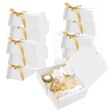 10 Stück Box 20x20x10cm Kraftpapier Box Verpackung Kartons Faltschachtel aus Papier(WHITE)