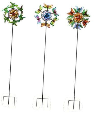 F Fityle Escultura de Viento de Viento Escultura de Hierro Artes de Viento 55 Pulgadas de Altura Ornamento para el césped Patio al Aire