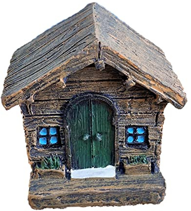 RORPOIR Holzbauernhaus Zubehör Thema Miniatur Aquarienschmuck Häuser Ornamente Aquarium Winzig Bauernhaus-Ornament Aus Harz Harzornament Mini-holzhaus-Ornament Mini-harzgeschenk