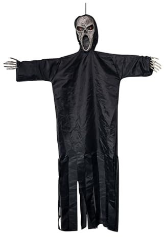 Halloween Terrifying Scream Scarecrows Weather-Resistant Fabric Weatherproof Glowing Sound-Activated Decoration