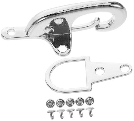 Homoyoyo 6.5cm Silver Metal Coat Toggle Buckle Set Clip Clasp for Down Jackets and Coats, Secure Fastening Hardware for Sweaters, Bags, and Clothing Accessories, Suitable for Daily Wear and Tailoring