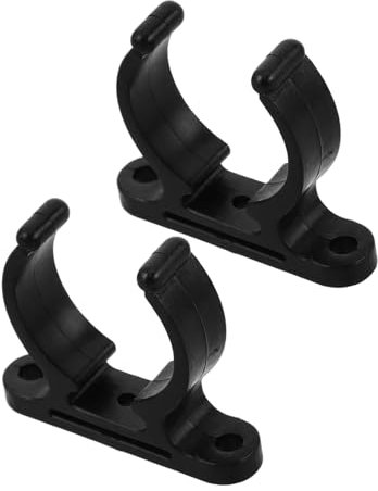 HONMEET 2pcs Black Nylon Tube Clamp Yacht Boat Ladder Hooks for Maintenance Storage Deck Accessory Fastener Connector Clip