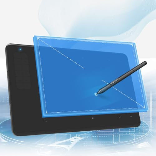 Annadue Tavoletta Grafica G12, Tavoletta Grafica da 10 X 6 Pollici con Stilo Senza Batteria a 8192 Livelli, 12 Tasti di Scelta Rapida, Compatibile con Mac/PC/Android per Scrittura