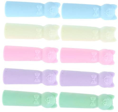 UKCOCO 10piezas Protectores Lápiz Cartoon Tapas Protectoras Extensores Compatible Niño Niña Escolares Accesorios Para Lápices