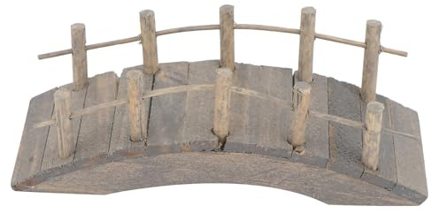Kisangel 1 Pièce Pont Bois Miniature Décoration de Maison de Poupée et Jardin Accessoire Lifelike pour Objets Miniatures et Pratique Décor de Scène Extérieure
