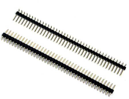 Unifizz 2.54mm Pitch Right Angle Single Row Male Pin Header Bent Pin Circuit Connector for PCB Board Prototyping Pack of 13