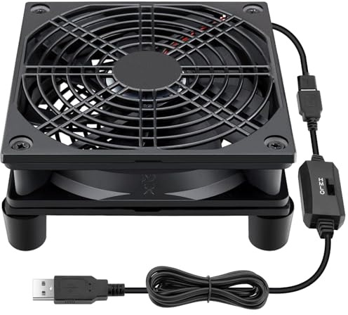 Wathai 120mm USB PC Lüfter Gehäuselüfter effizienter Kühlung 120mm x 25mm | für PCs, Gehäuse, Notebooks, Spielkonsolen, Router oder kleine Elektronikgeräte