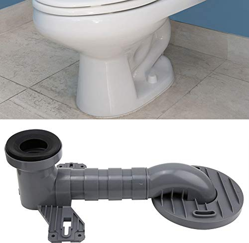 Bamjour Offset Toilet Flange, with Rubber Sealing for 110mm Outlet Pipe Toilet Flange Extender Replacement Parts Suitable for, Integrated or Othor Types