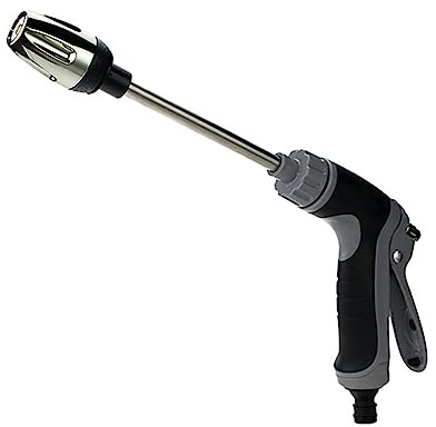 Power Jet Hochdruckpistole, Hochdruck Power Wasserpistole Für Gartenschlauch, Verstellbarer Gartenschlauch Original mit Zubehör, Ideal Für Autowäsche, Garten & Terrasse (A)