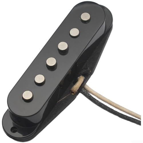 PureBowlic Alnico 2 SSS uthämtningsset för ST elgitarr för RWRP mittposition, handgjorda pickuper med enkel spole för varm ton och brusreducering, svart, 84 mm (A)