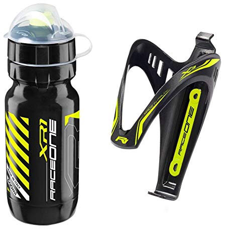 Raceone.it - KIT Race Duo X3 (2 PCS): portaborraccia per bicicletta X3 + bottiglia d'acqua per bicicletta XR1 - Ciclismo/MTB/Ghiaia. 100% Made in Italy