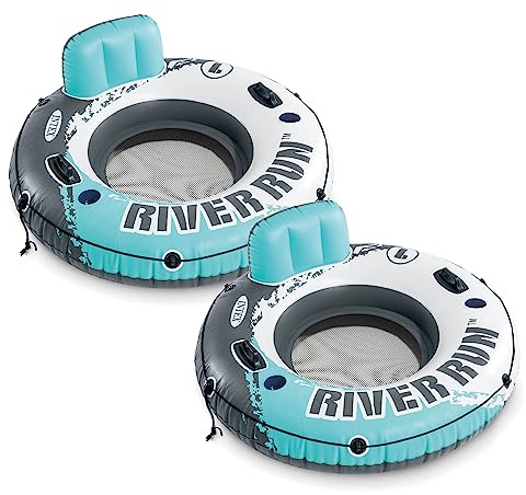 Intex River Run 1 Aufblasbarer schwimmender Wasserschlauch, 134,6 cm, Rot, 2 Stück