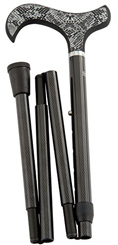 Designer Gehstock Schlank-Faltstock Carbon EXOTIK