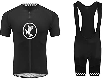 UGLY FROG Milchfaser Kurze Ärmel Radsportanzüge MTB kurzarmtrikot Radtrikot Set Radfahren Kleidung Sommer Fahrradtrikot mit Radhose/Trousers mit Sitzpolster für Herren