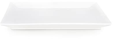 KARACA Carmen Trend Porzellan Teller Rechteckig 16,5x14 cm, Porzellan, Servierplatten fur Desserts, Snacks, Vorspeisen, Sushi, Cupcakes, Kase, Flachteller