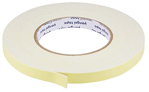 sourcing map Ruban d'étanchéité en Mousse Adhésive Bande EVA Pour Fenêtre Porte Isolation 12mm Large 1mm Épais 10m Long