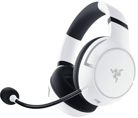 Razer Kaira - Wireless Gaming Headset for Xbox Series X (TriForce Titanium 50 mm Drivers, HyperClear Cardioid Mic, Xbox Wireless, Windows Sonic) Mercury White