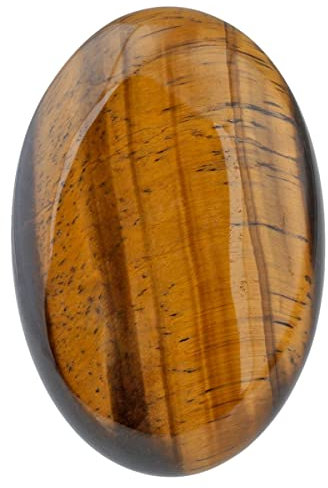 Nupuyai 6cm Oeil de Tigre Naturelle Polis Pierre d'inquiétude de Paume pour la Thérapie, Pierre de Massage de Poche Ovale Cristal de Guérison pour la Méditation
