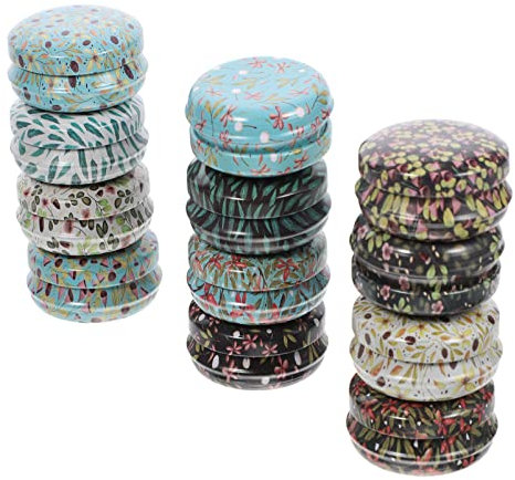FOMIYES 12stücke Mini Aufbewahrungsboxen Tragbare Metallbehälter Für Pillen Schmuck Und Kleinteile Leichte Und Dekorative Dosen Mit Einzigartigem Blumendesign Für Reisen Und Zuhause