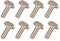 QUARKZMAN M6 x 20mm T-Slot Rilascio Perno Scorrevole Vite Bullone x 8pz Carbonio Acciaio Metrico Martello Testa Bullone per 30 Serie Alluminio Estrusioni Argento Tono