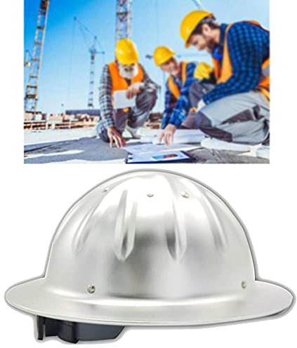 Schutzhelm, Helme aus Aluminiumlegierung, hochfester Helm, Vollrand-Design, obere Verstärkung, Verstellbarer Helm, Bauhelm, Aluminium, hart