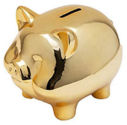 FUNFOB Porcellino D' in Ceramica Salvadanaio Salvadanaio Carino Salvadanaio Arredamento per la Casa Decorazione Maiale Fortunato, Maiale D'