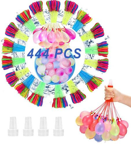 FiveMileBro 444 Piezas de Globos de Agua de Relleno Rápido, Bombardeo de Agua con Globos de Aire de Agua Autocuidas para la Fiesta de la Fiesta de Cumpleaños