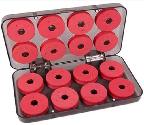 Jushion Fishing Vorfach-Aufwickler-Box Angeln 16 Schaumstoff Schnuraufwickler für Vorfächer & Rigs in Depot-Case