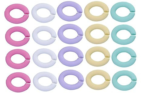 SHINEOFI 20stücke Acryl-verbindungsringe Schnellverbinder Diy Schmuckherstellung Zubehör Offene Ringe Für Schmuck-machen