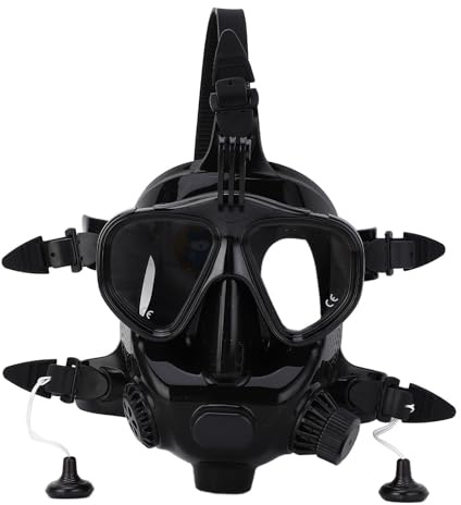 Vollgesichts-Tauchbrille, Beschlagfrei, Auslaufsicher, 180°-Panoramablick, Silikon-Tauchgesichtsbrille mit Kamerahalterung, Vollgesichts-Tauchmaske Zum Tauchen