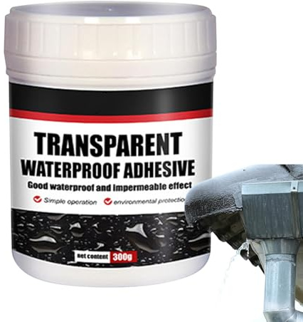 Adhesivo impermeable transparente, pegamento impermeable invisible | Pegamento transparente sin fugas de 300 g | Agente de revestimiento impermeable transparente, sellador impermeable transparente