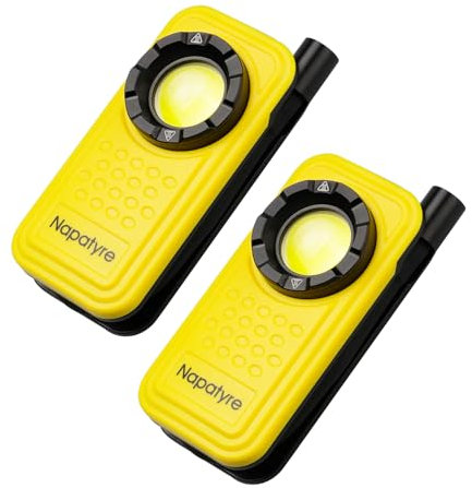 Napatyre LED Rechargeable Torch, 600 Lumen Inspection Lamp 4 Modes Inspection Light with Magnets & Pocket Clip, Portable Magnetic Torch for Camping, Hiking, Emergency (2 Pack)