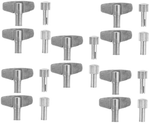 Zerodeko 5 Sätze Zubehör für mechanische Wecker Aufziehschlüssel Aufzugsschlüssel austauschen robuste Uhrenbeweger herrenuhren Werkzeug Uhrenschlüssel Uhrenbeweger reparieren Metall Silver