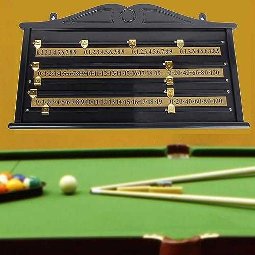 IUBGFTO Billard-Anzeigetafel, an der Wand montierte Snooker-Pool-Anzeigetafel, Spielzähler, Billard-Zubehör, Werkzeuge zur Spielerberechnung, Billard-Kunststoffbrett-Integrator