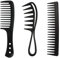 Eupneicu Peine De Dientes Anchos[3 Piezas], Peine De Carbono Antiestático, Peines De Peluqueria Profesional, Para Pelo Largo Mojado O Rizado