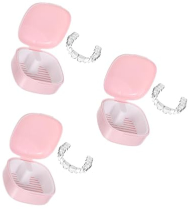 Ipetboom 3pezzi Portatile Per Apparecchi Ortodontici Per e Conservazione Retainer Design Resistente Facile Trasportare e
