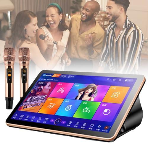 Nuovo Karaoke 2025 Con Schermo Di Visualizzazione Dei Testi, Sistemas Karaoke Tutto In Uno Con Touch Screen Da 18,5 Pollici, Lettore Karaoke Per Feste In Famiglia Al Bar,Black-500G