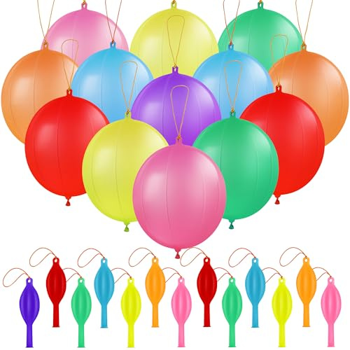Chennyfun 50 x Large Punch Balloons for Kids, Vibrant Party Balloon for Kid, Ideal Party Bag Fillers for Kids' Birthday Party, Graduation, Fun Children’s Party Ideas - Thick & Strong - Easy to Inflate