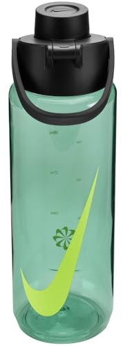 Nike TR Renew Recharge Chug Bottle 24oz 709 ml Water Bottle Sports Bottle Training Fitness Graphic, Cannon/Black/Volt