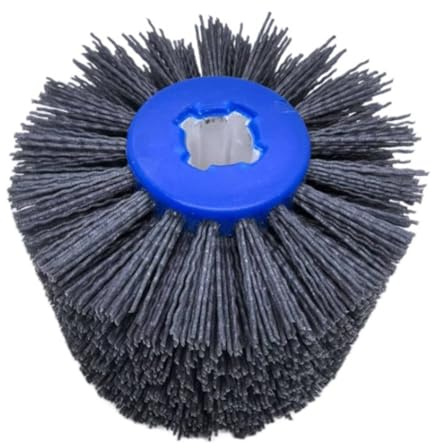 Fangxuee Cepillo Eléctrico para Pulir Tambor de Alambre Abrasivo de Nailon de 120 X 100 X 19 mm para Carpintería y Metalistería.