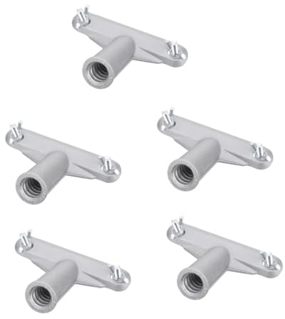 SHINEOFI 5pcs Secure Broom Handle Adapter for Poles Threaded Push Broom Head Connector Stable Mounting Bracket for Roller Brush Extension and Replacement Enhances Cleaning Efficiency and