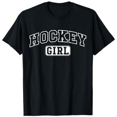 Hockey Girl Funny Athletic Lettering Daughter Youth Kids T-Shirt