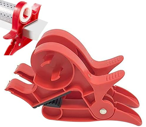 2PCS Wrapping Paper Cutter, Wrapping Paper Clamps with Cellotape Dispenser, Gift Wrap Holder Clamp Solution, Gift Wrap Clamp, Gift Wrapping Tool for Christmas Birthdays Gift Packaging