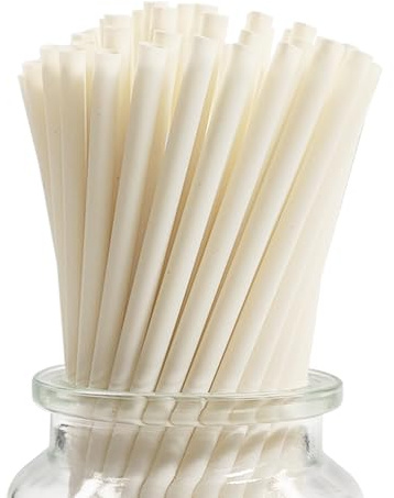 Biodegradable Bamboo Fiber Straws - 240 Counts | 7.8 Inch Plant Fiber Straws 6X197mm | Disposable and Compostable Drinking Straws for Warm & Cold Drinks